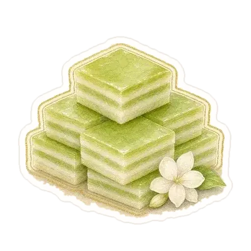 香兰千层糕插画