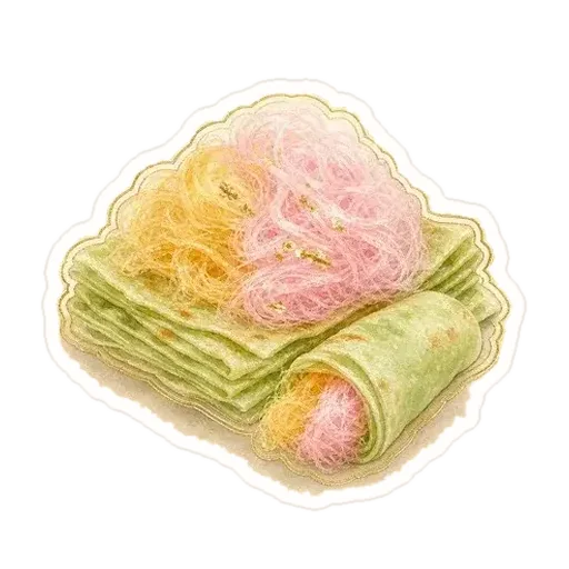 大城棉花糖卷插画