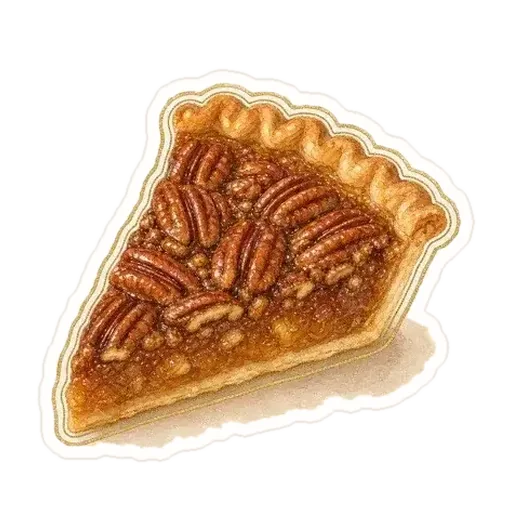 碧根果派插画